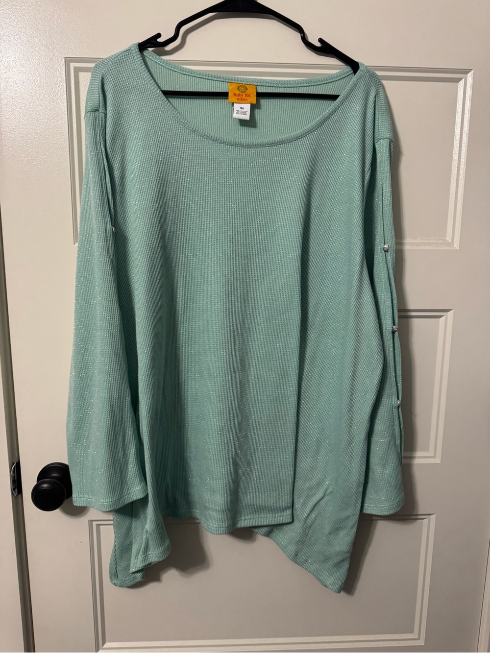 Ruby Rd. Mint Scoop Neck Lightweight Knit Top